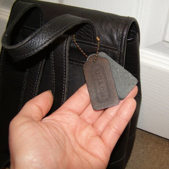 Vintage COACH black leather Backpack - Picture 5 of 14